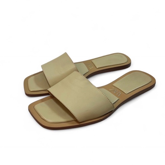 Zara Shoes - Zara Beige Slide Sandals for Women